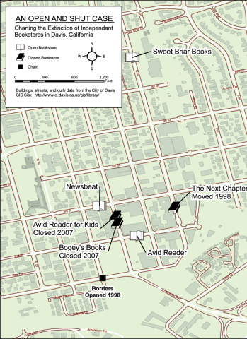 map of Davis Bookstore Locations